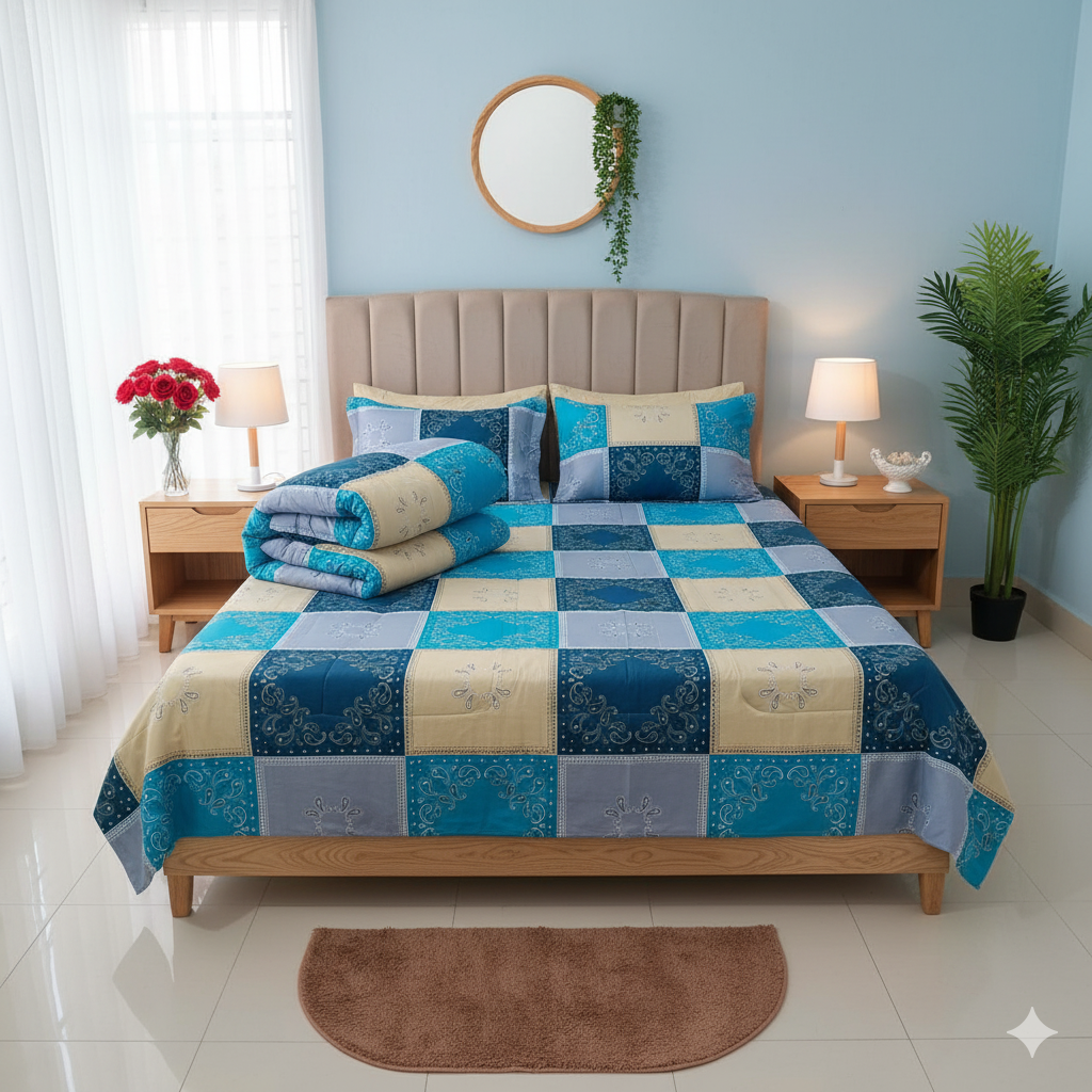 Blossom Elegance 5pcs Comforter Ser (PQCF-1607)